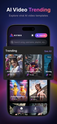 Avima: AI Video Maker iPhone screenshot