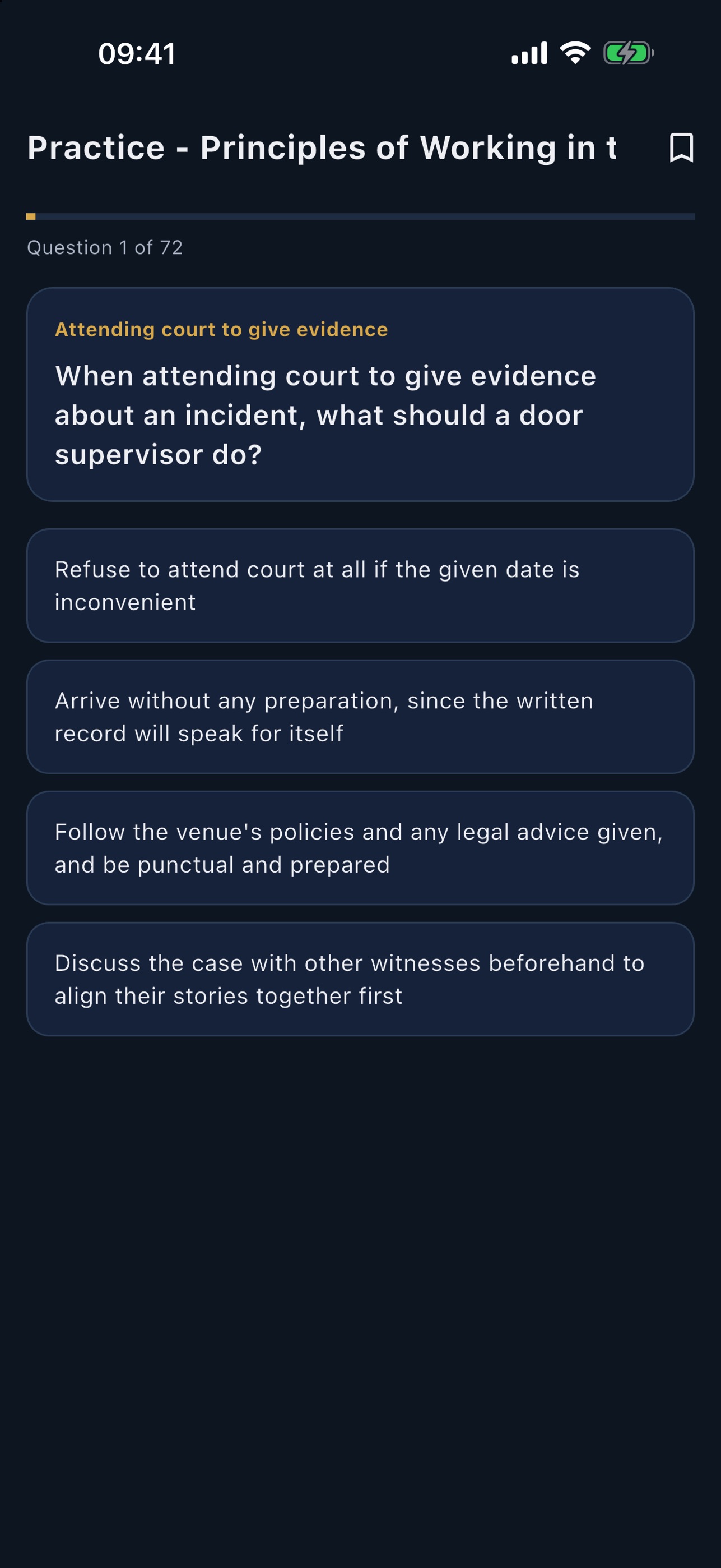 Screenshot 5 of SIA Exam Prep App - Security