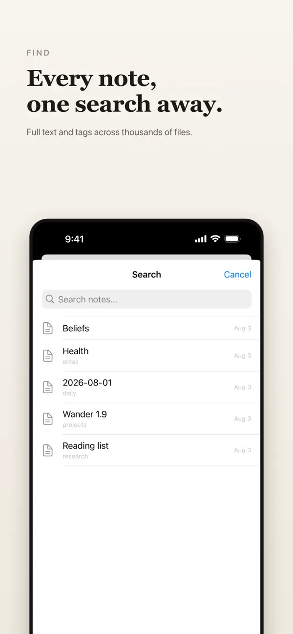 Screenshot #1 pour Wander: Markdown Editor