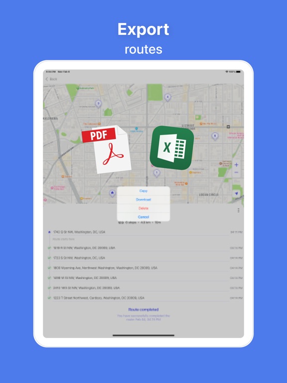 Optiway Multi Stop Planner iPad screenshot 5 - Navigation app