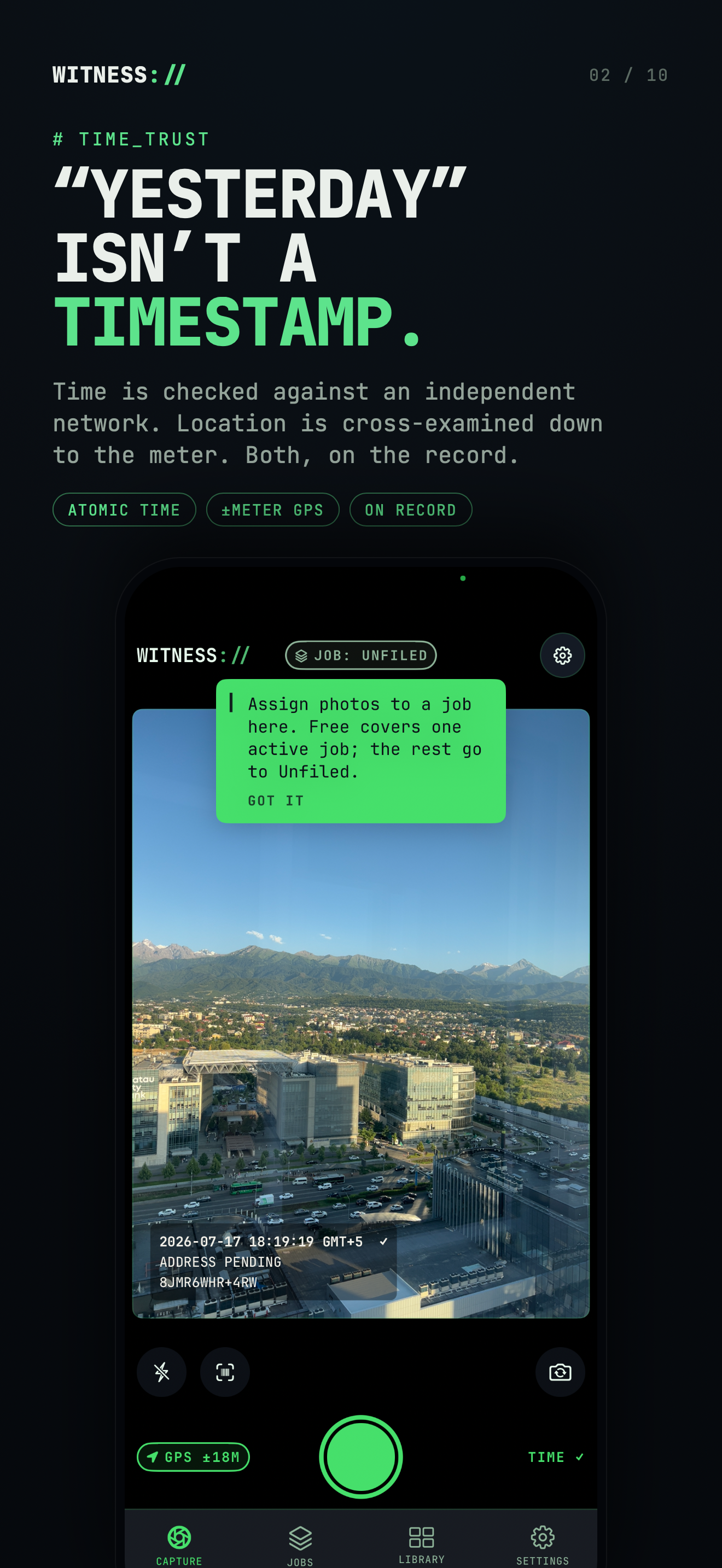 GPS Timestamp Camera : WITNESS screenshot 2