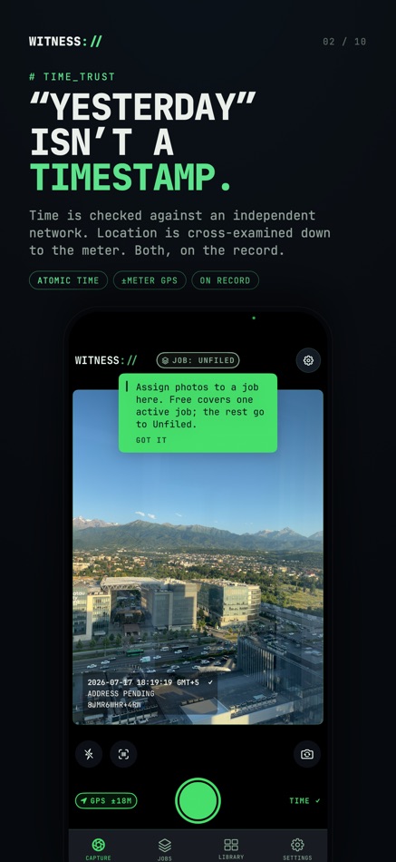 #2. GPS Timestamp Camera : WITNESS (iOS) بواسطة: Aneesh Pradeep