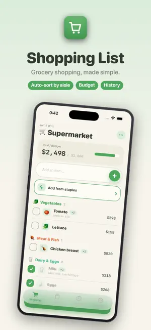 Shopping List: Grocery Memo screenshot 1