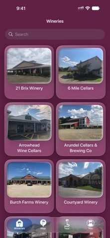 WinErie: Lake Erie Wineries app screenshot