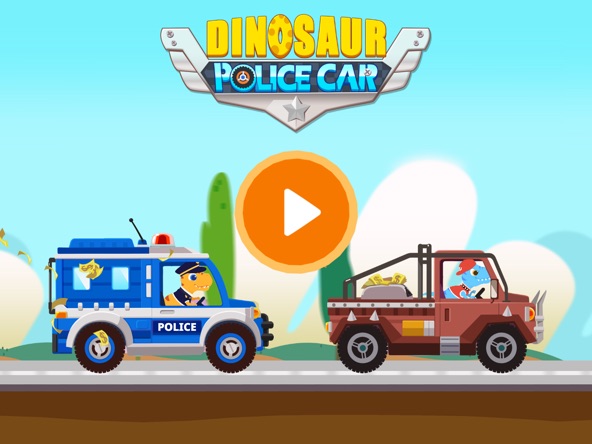 Dinosaur Police Car kids Games screenshot 1