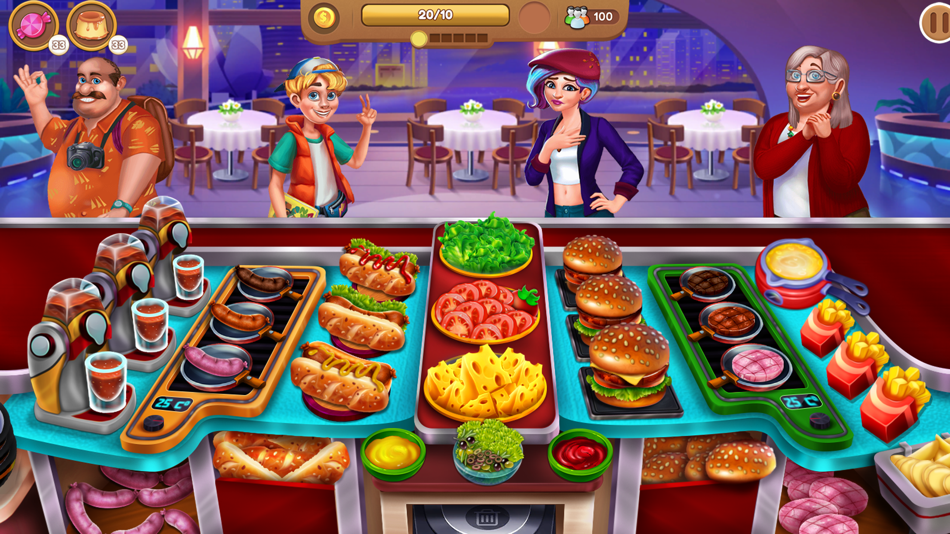 #4. Cooking Charm－Restaurant Games (iOS) De: Skill Knight Studios