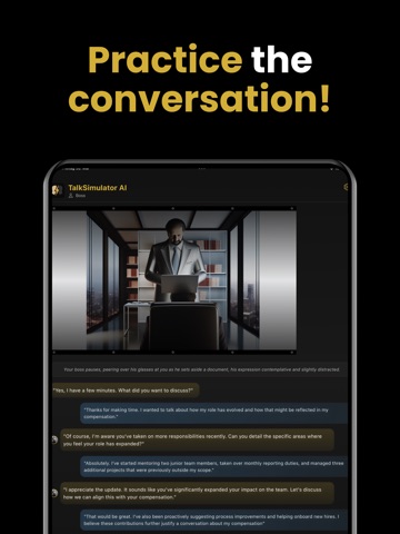 AI roleplay: TalkSimulator iPad screenshot