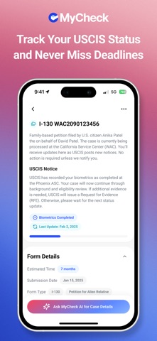 MyCheck AI: USCIS Case Tracker Screenshot 4 of 10