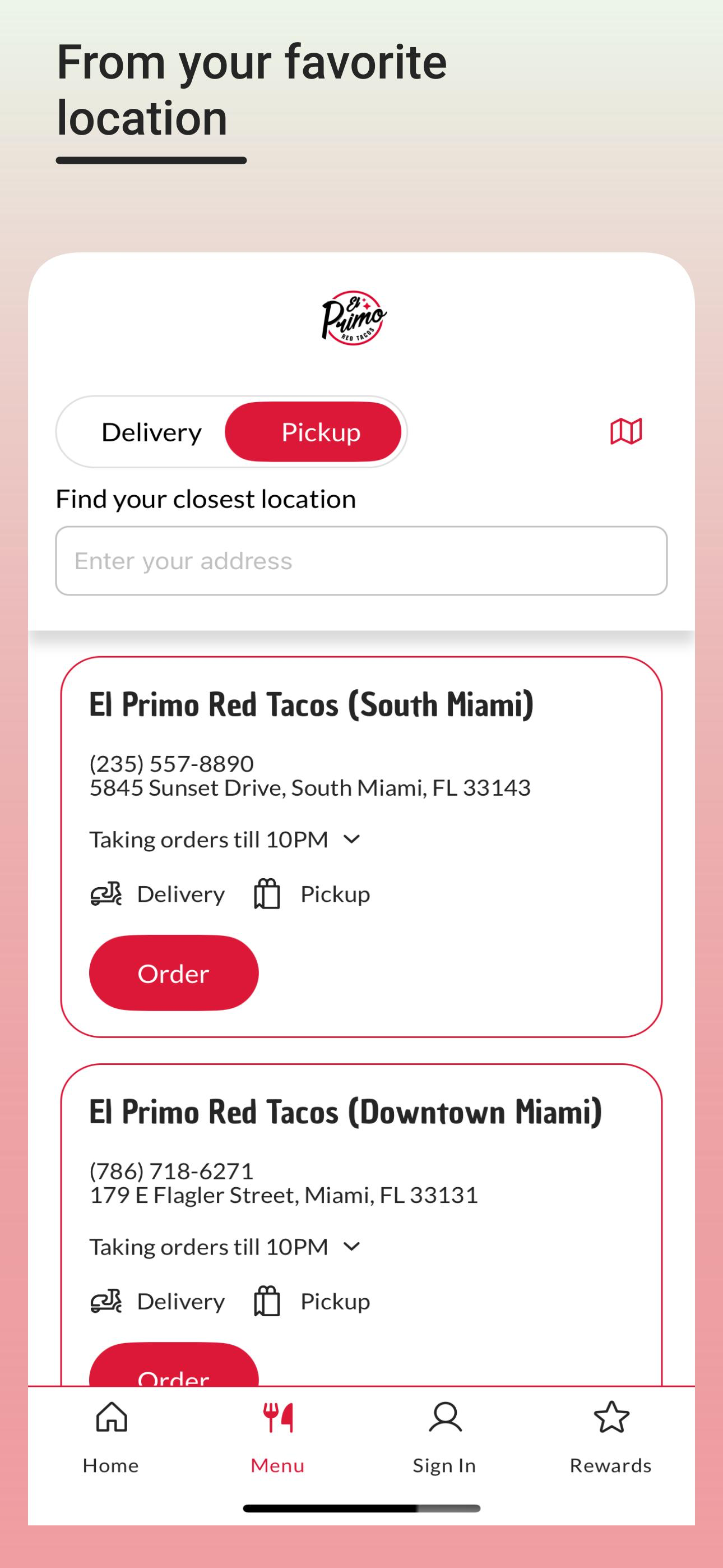 El Primo Red Tacos