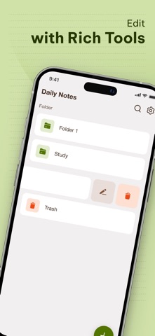 Daily Notes App iPhone screenshot