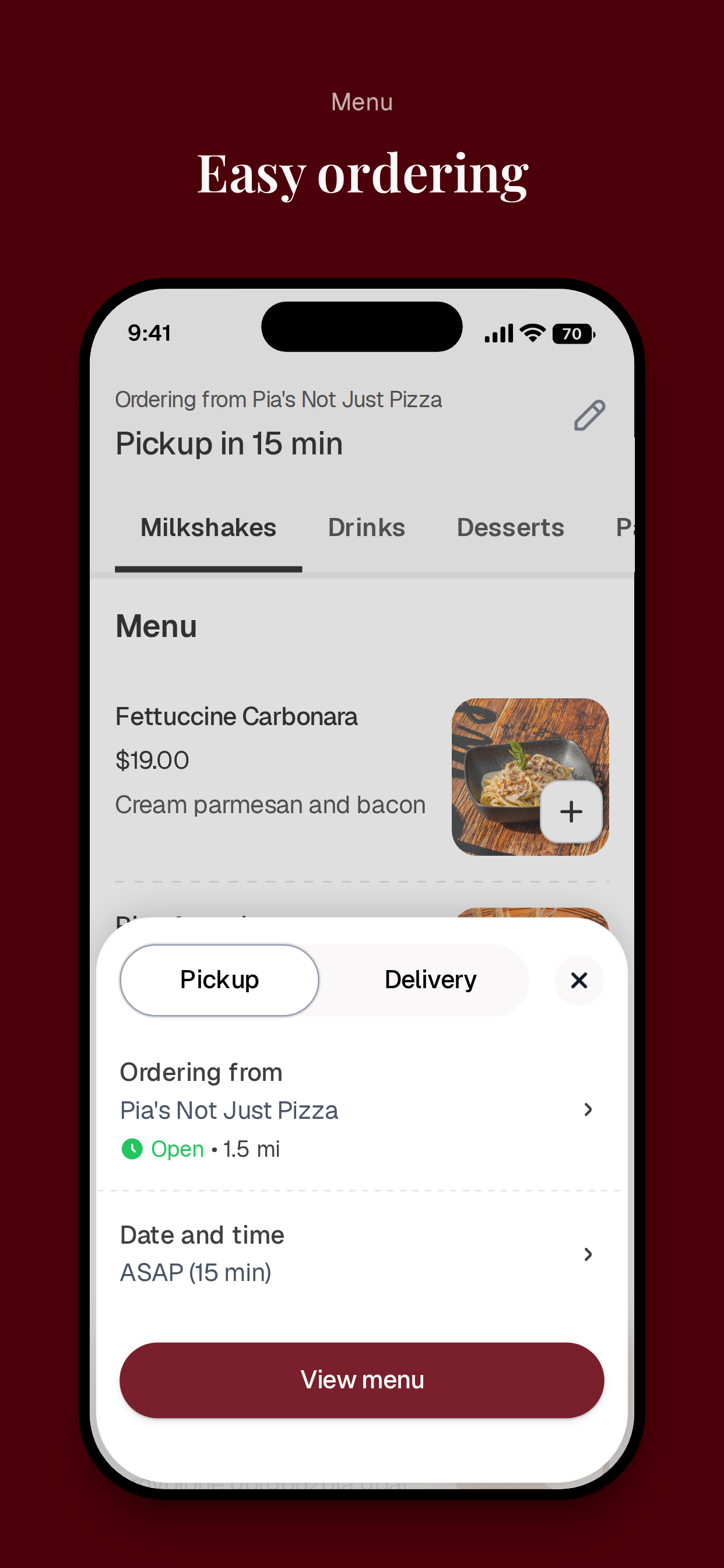 Pia's Not Just Pizza To Go screenshot 3