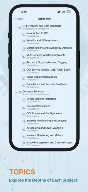 OCI Knowledge Test screenshot 2