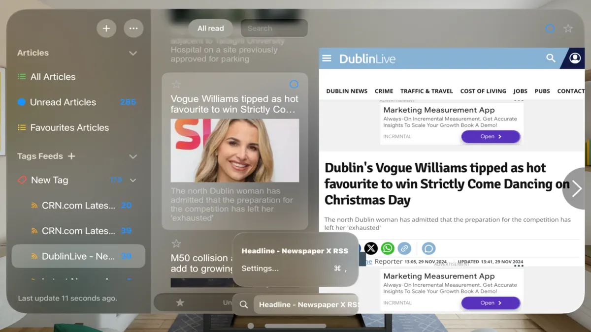 Pocket RSS News Reader screenshot 2