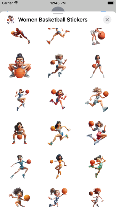 Screenshot #2 pour Women Basketball Stickers
