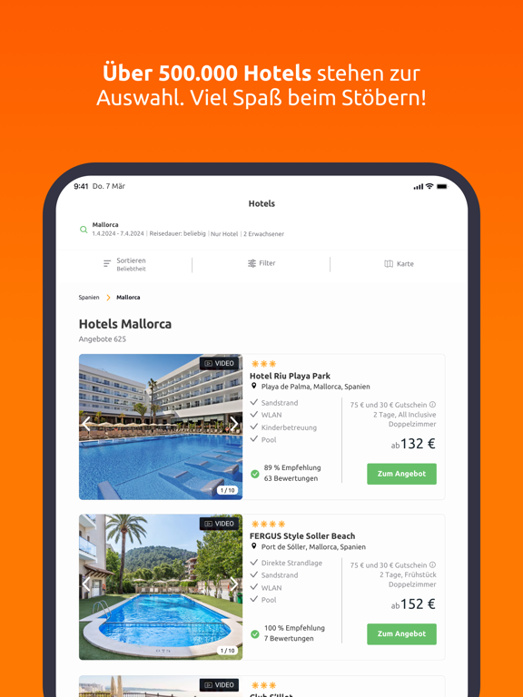 Screenshot #6 pour weg.de - Urlaub & Reisen