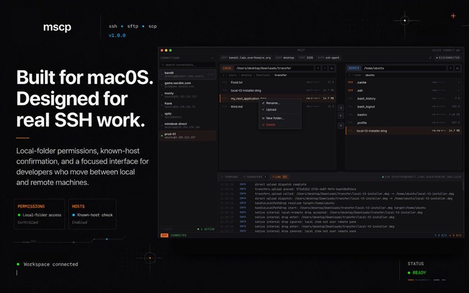 #6. mscp (macOS) بواسطة: Connor Finlay
