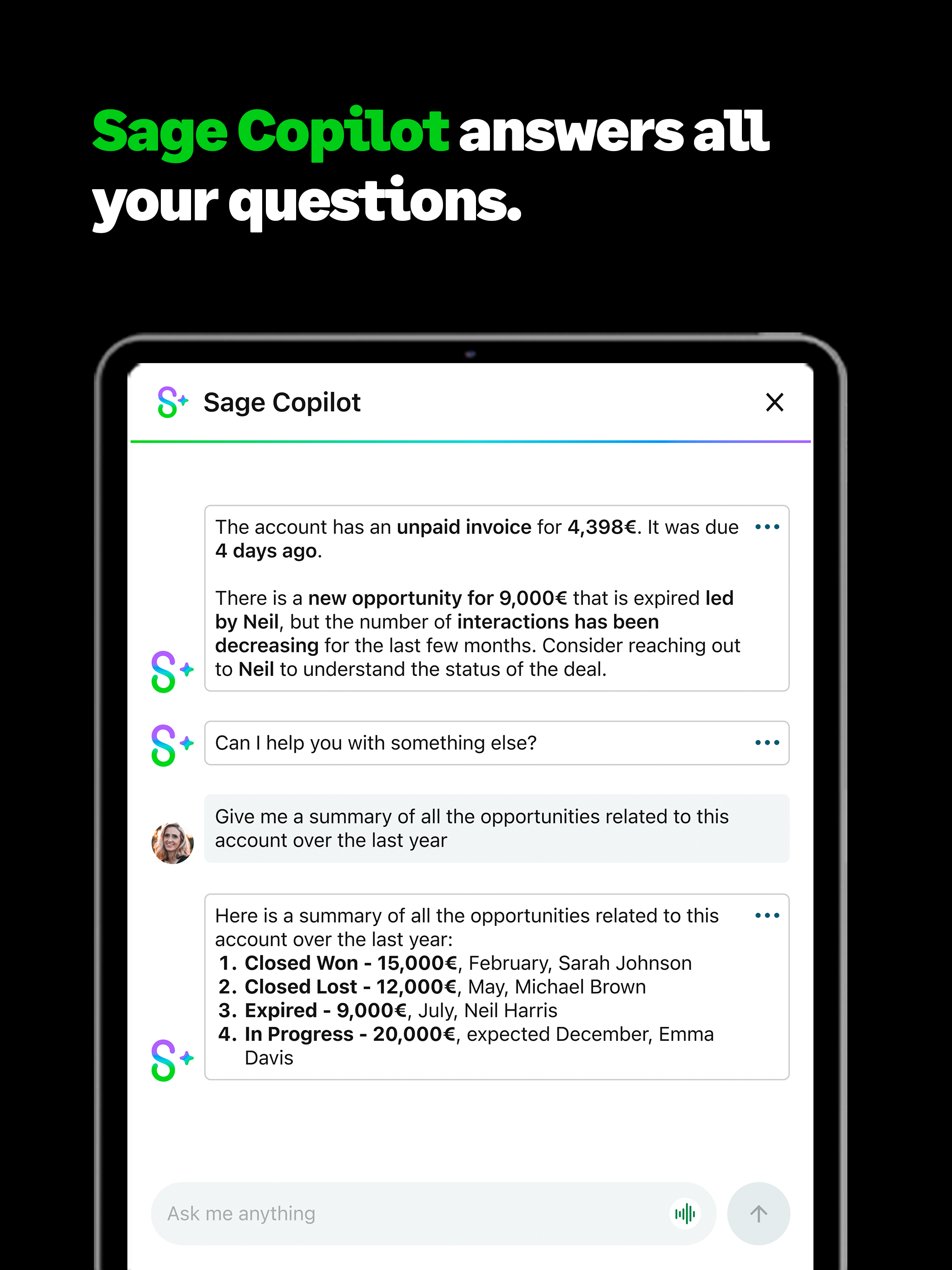 Sage Sales Management