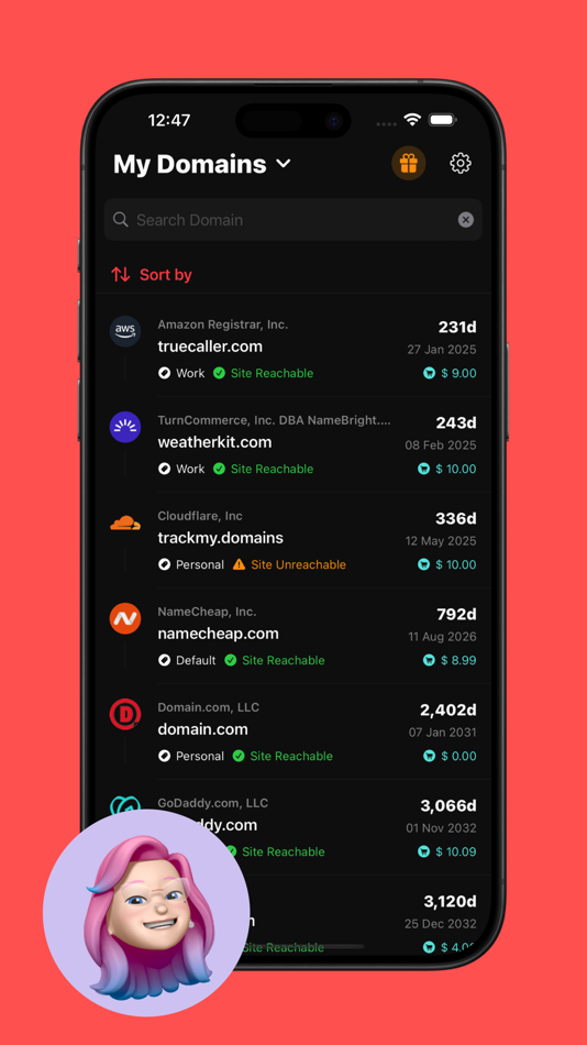 #4. Track My Domains (iOS) 由: KACPER KWAPISZ