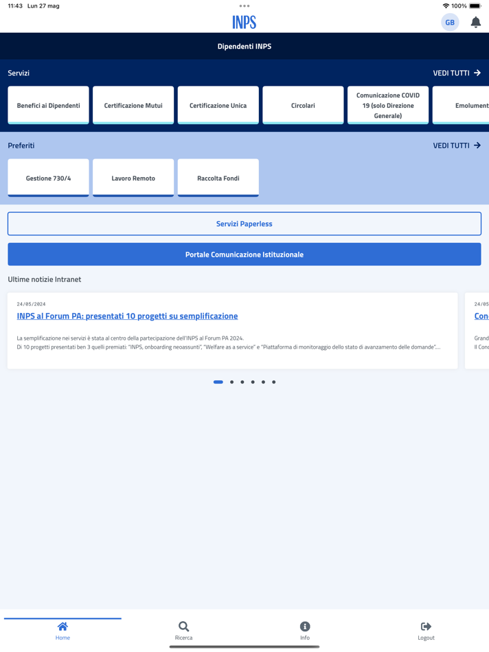 #3. Dipendenti INPS Tablet (iOS) 由: Istituto Nazionale Previdenza Sociale