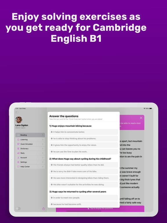 English B1 PET iPad screenshot 3 - Education app