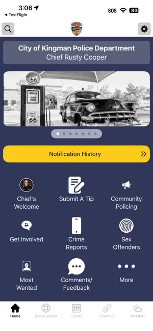 Kingman AZ Police Dept screenshot 1