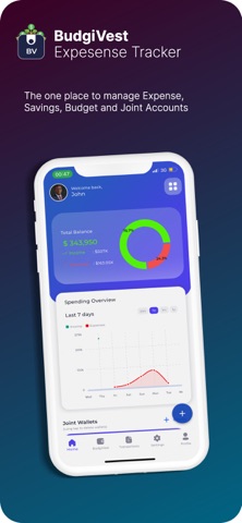 BudgiVest- Expense Tracker Screenshot 1 of 3