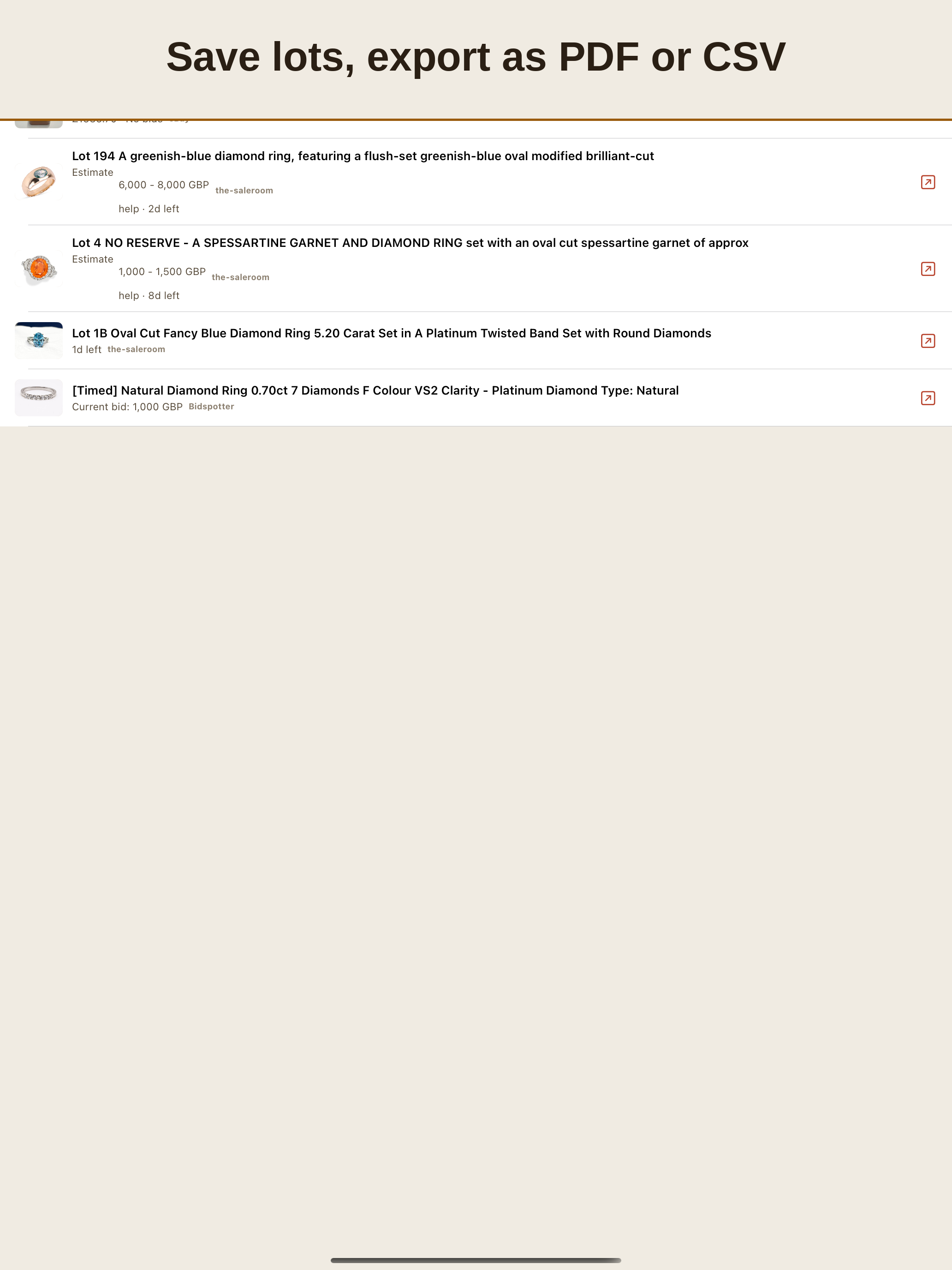 Auction Bid Assistant – Search screenshot 12