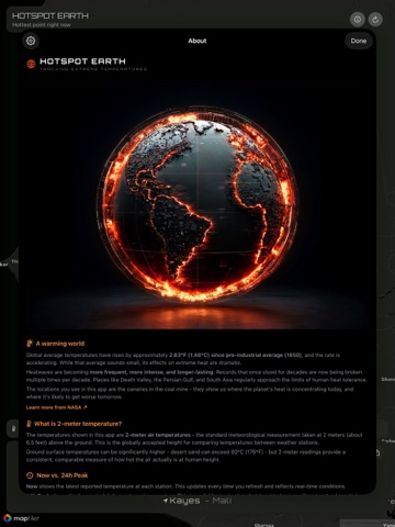 Hotspot Earth - Realtime Data iPad screenshot