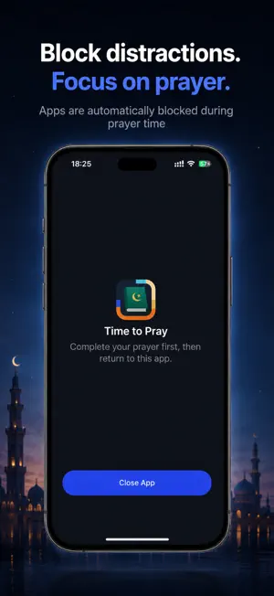 Qanit: Prayer App Blocker screenshot 1