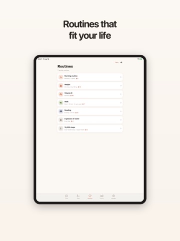 Habitus Habit Tracker iPad screenshot