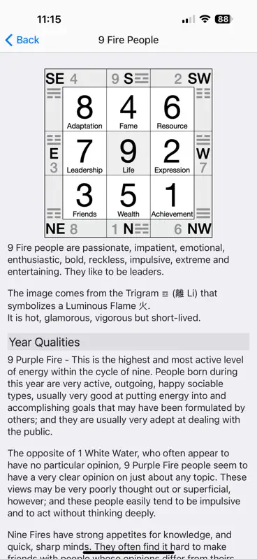 Nine Star Ki Astrology screenshot 10 of 10