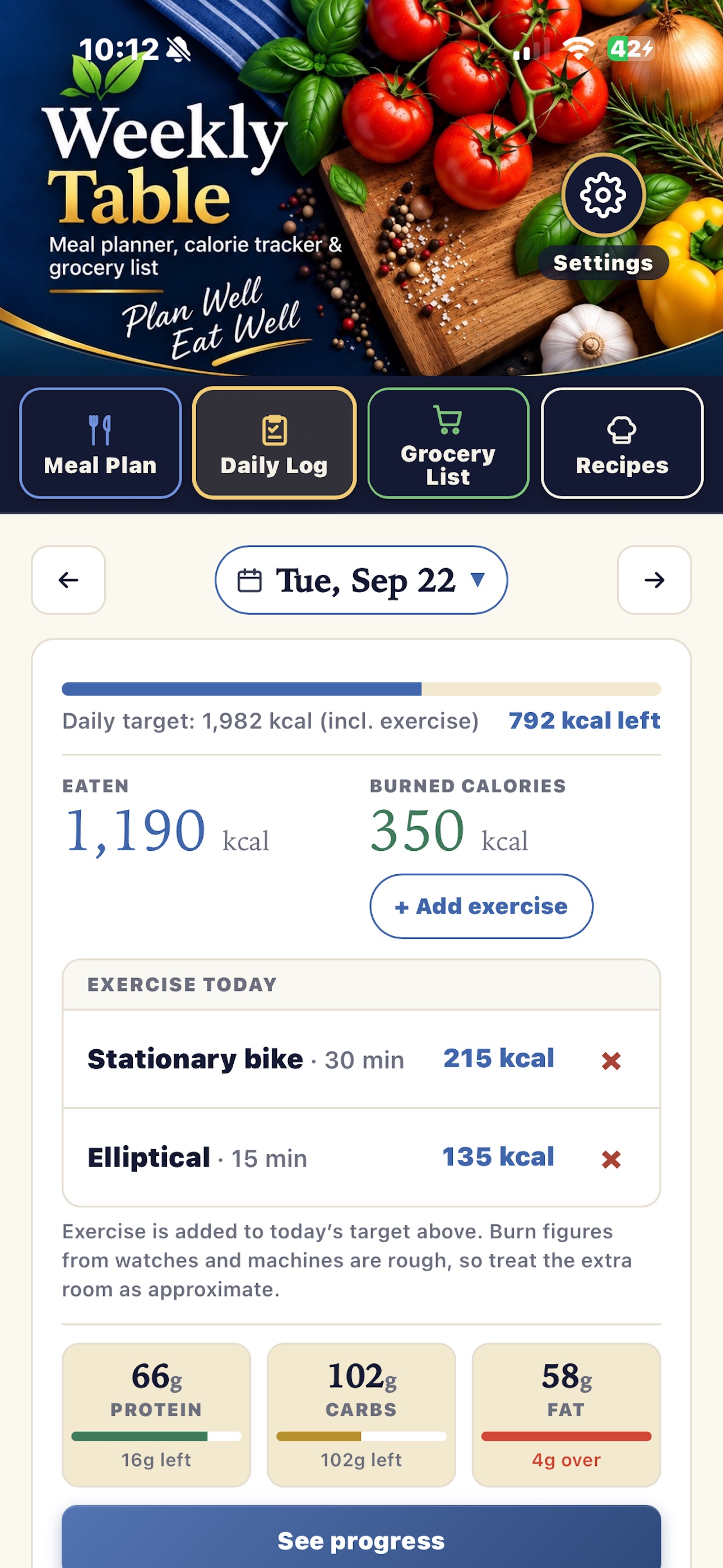 Screenshot 3 of Weekly Table