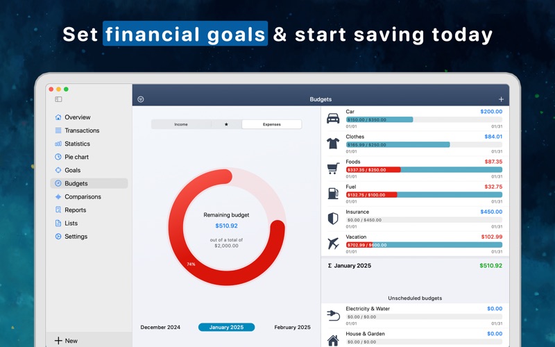 MoneyStats - Budget Planner Screenshot