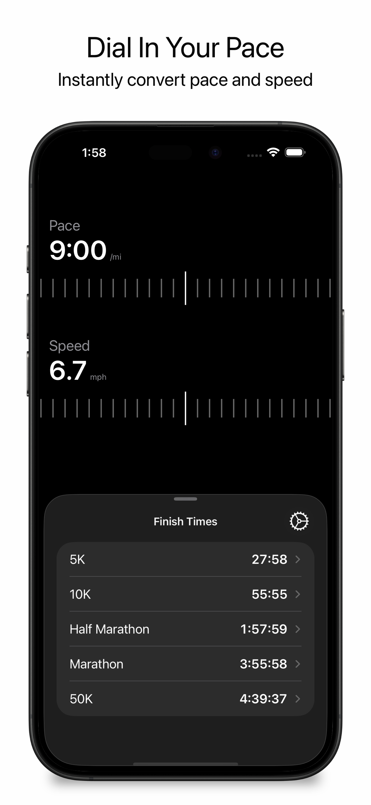 Pace: Running Pace Calculator