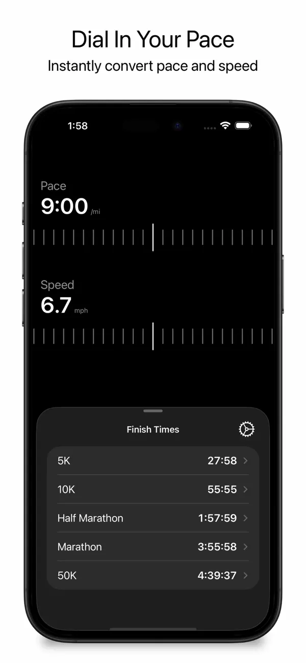 Screenshot #1 pour Pace: Running Pace Calculator