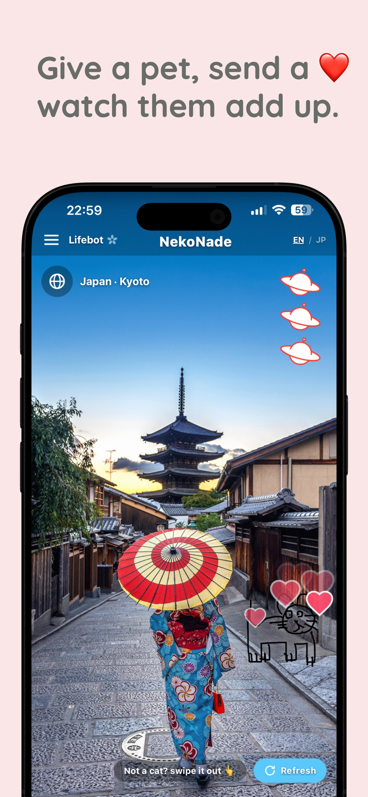NekoNade: Draw Cats & Travel screenshot 3