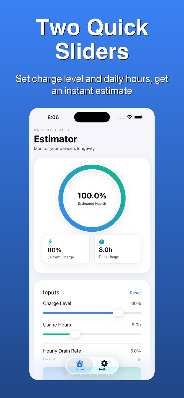 Battery Health Estimator iphone screenshot 2