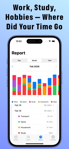TimeLog - Track your time Screenshot 3 of 5