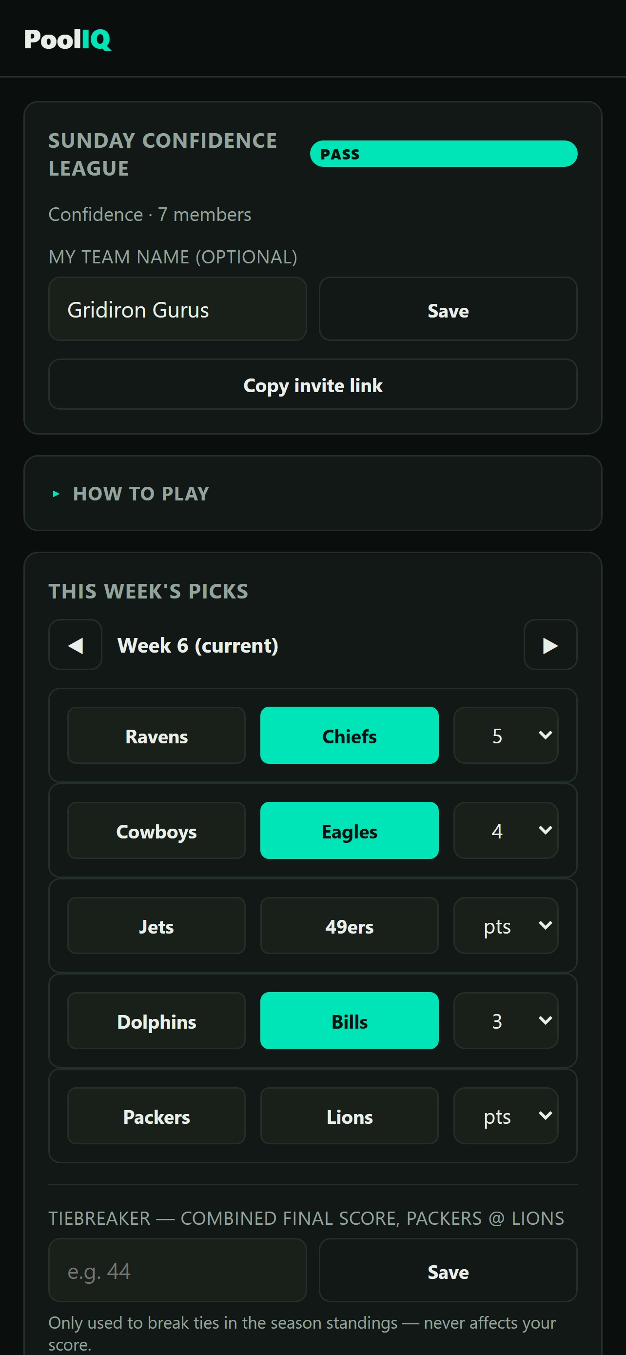 Screenshot 1 of PoolIQ: Group Pools