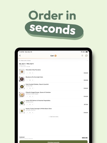 Meels: Chef-Prepared Meals iPad screenshot