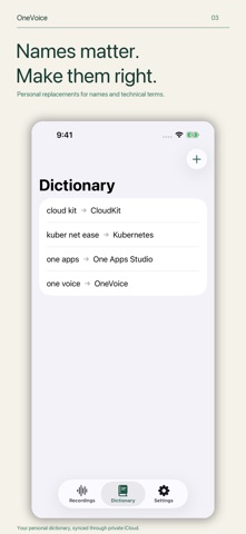 OneVoice: Offline Recorder iPhone screenshot