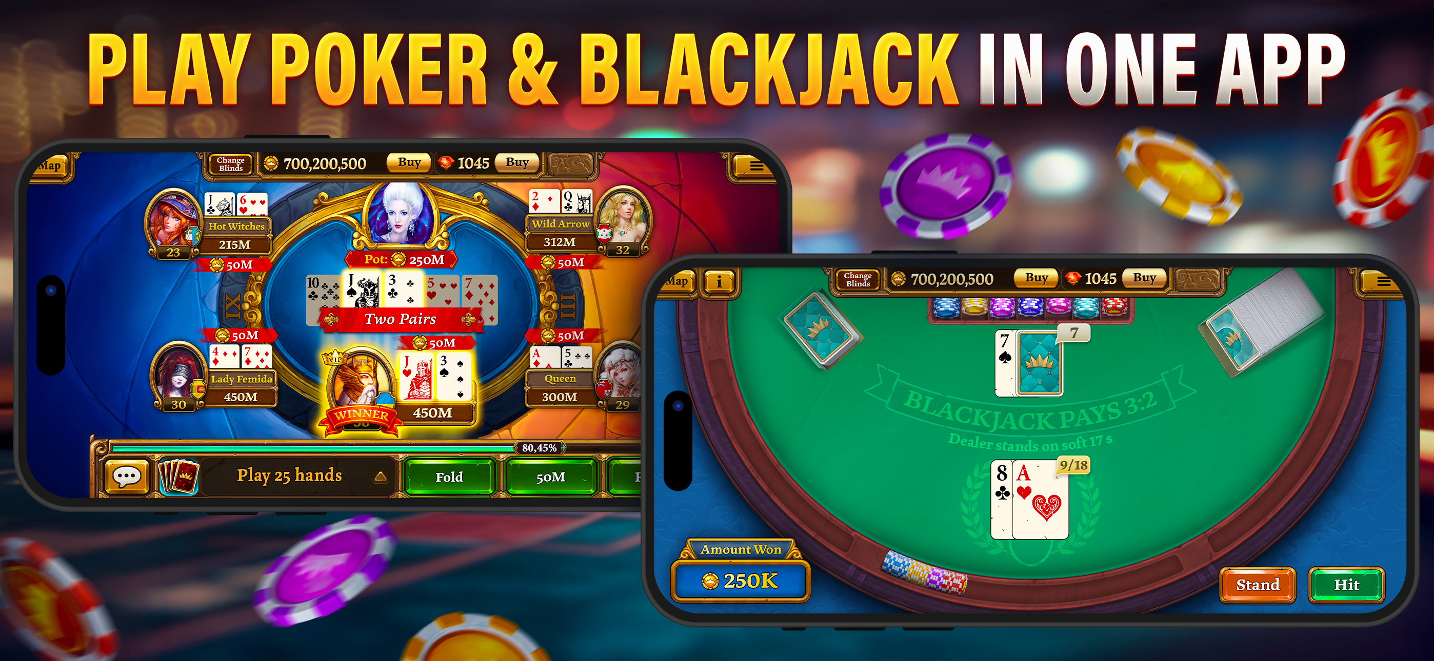 Texas Holdem Poker & Blackjack