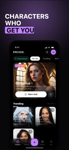 Privee AI - Chat, Talk, Play Screenshot 4 of 10