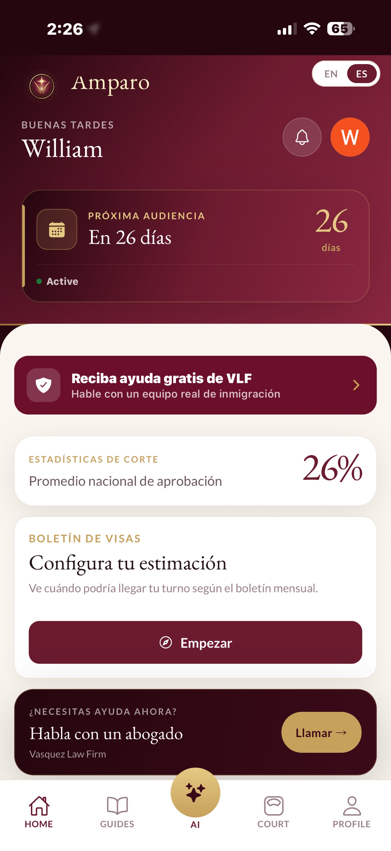Screenshot 1 of Amparo Immigration