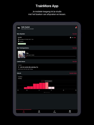 TrainMore - Connect to gym iPad screenshot 1