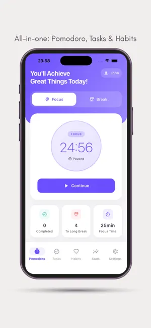 Timely: Pomodoro & Tasks screenshot 4