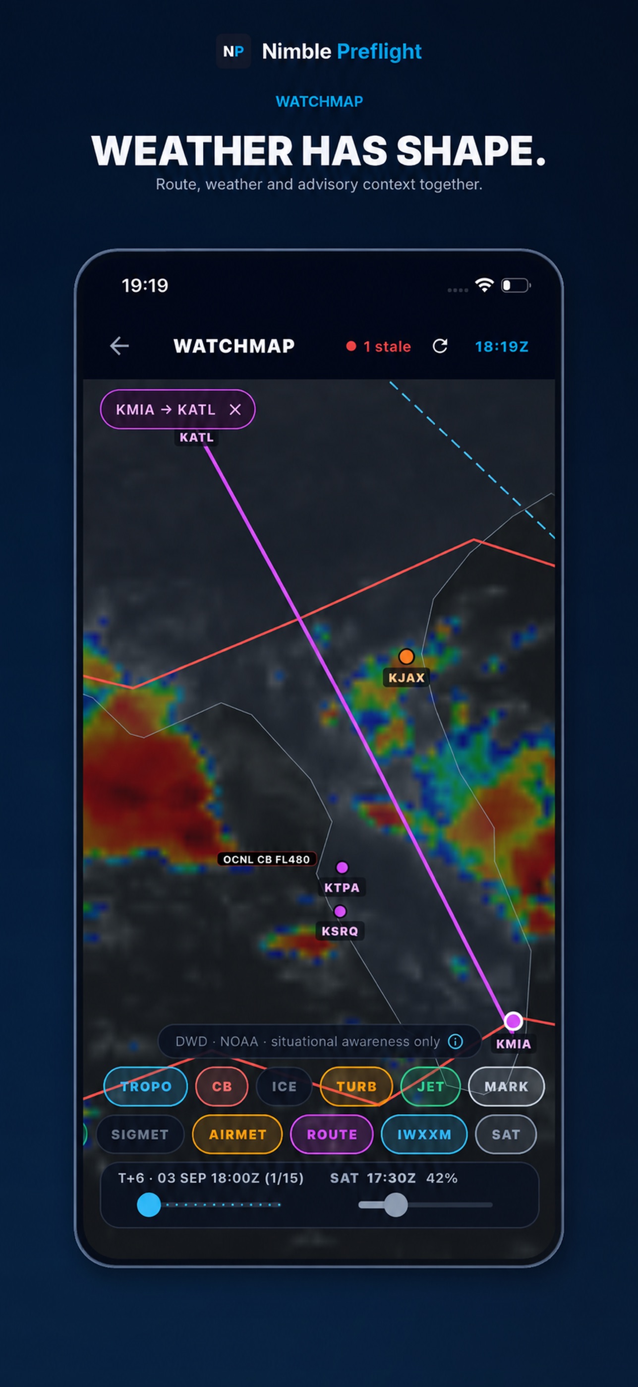 Screenshot 1 of Nimble Preflight - METAR TAF