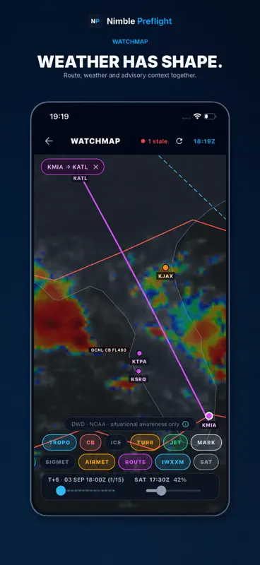 Nimble Preflight - METAR TAF screenshot 1 of 10