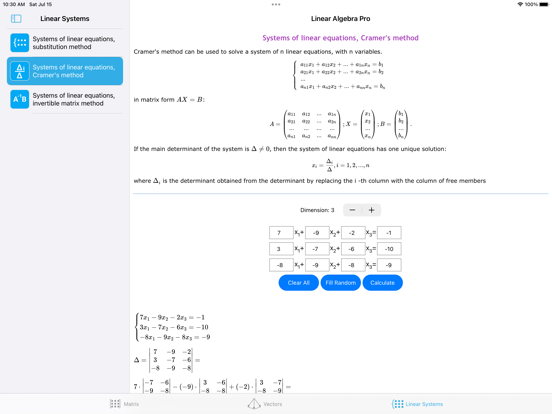 Screenshot #6 pour Linear Algebra Pro