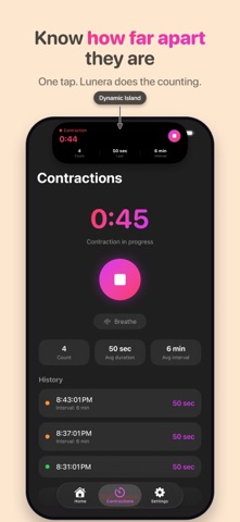 Lunera - Contraction timer Screenshot 1 of 7